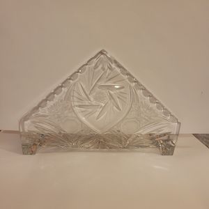 Vintage Lead Crystal Napkin Holder